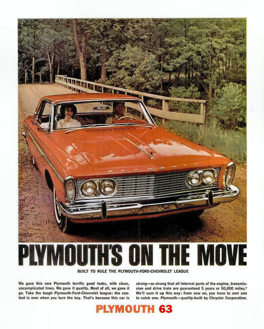 1963 Plymouth Auto Advertising